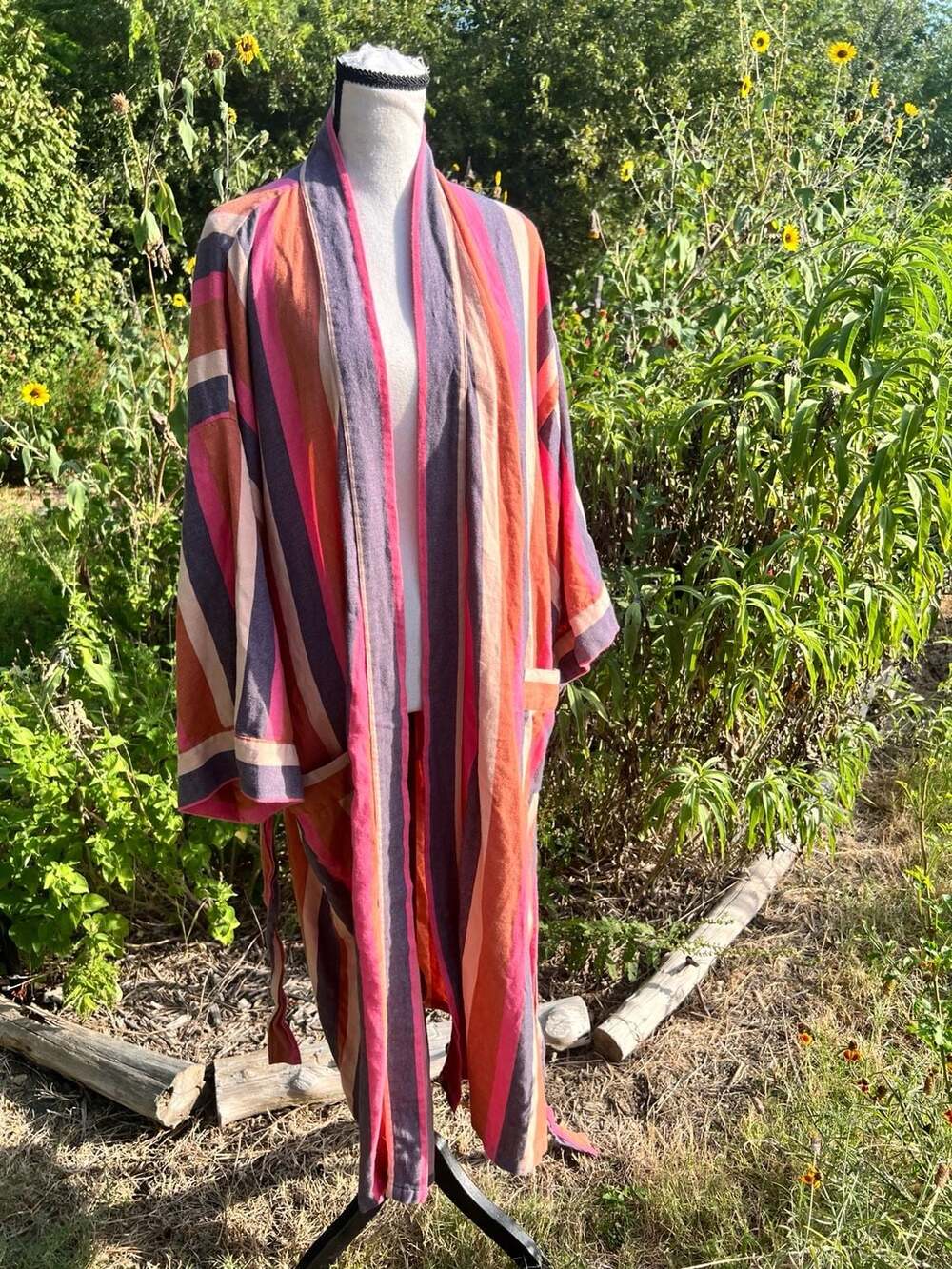 Bathen Long Striped Robe in Daze - Picture 11 of 14